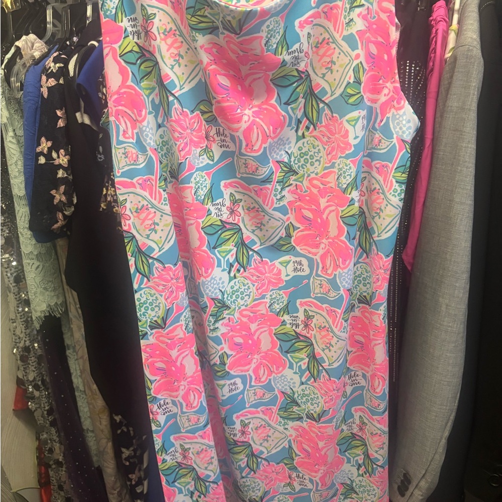 Lulu B Pink and Blue Floral Dress